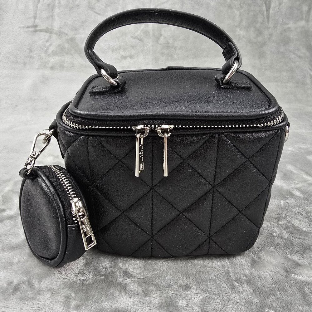 Madden Girl Black Handbag with Accessory Pouch